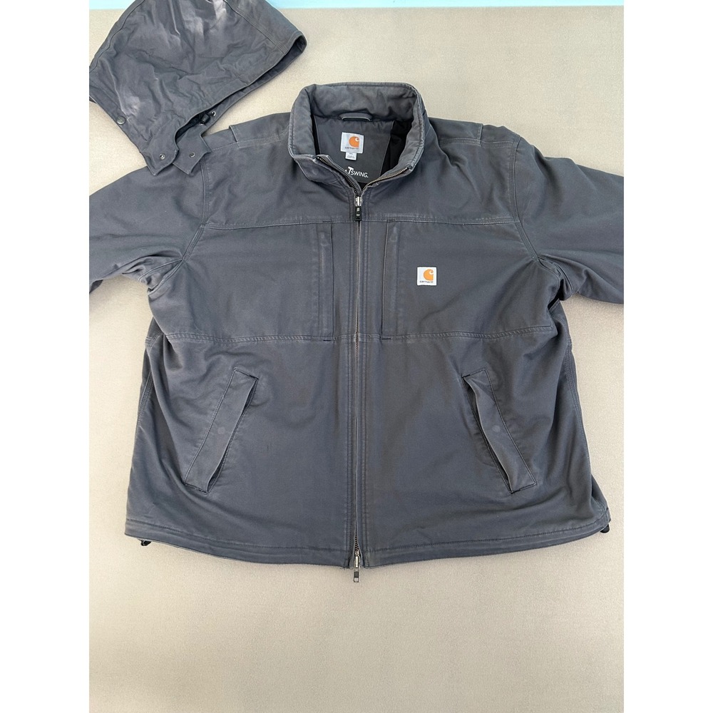 Carhartt Mens Full Swing Cryder Jacket 3XL Gray 3M Thinsulate Hooded 102207